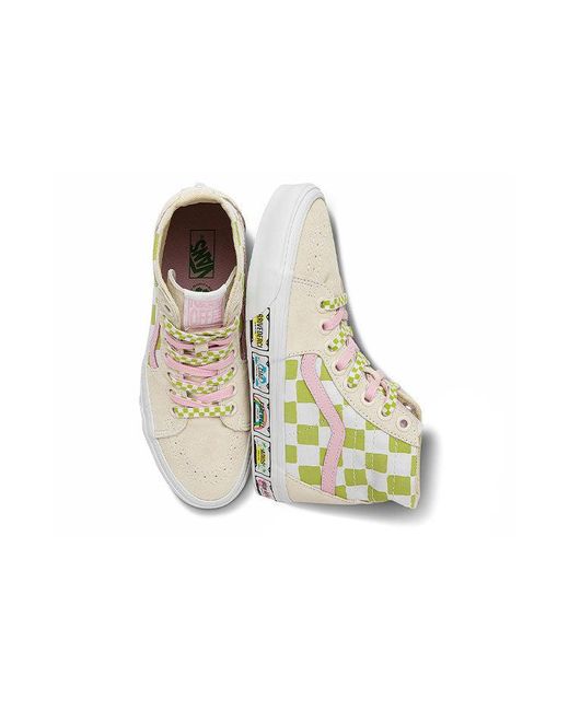 Vans White Emma Mulholland On Holiday X Sk8-Hi Tapered 'Whimsical Checkerboard' for men