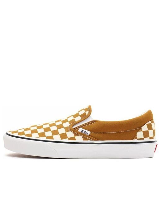 Vans White Classic Slip-On 'Checkerboard for men