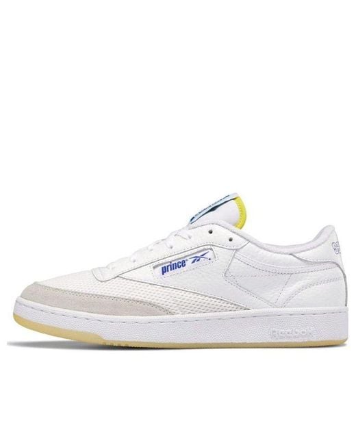 Reebok White Prince X Club C 85 Bright Cobalt' for men