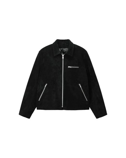 Stussy Black 8 Ball Suede Bing Jacket for men