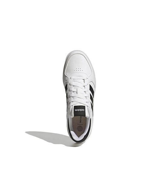 Adidas White Courtbeat Court Lifestyle Shoes 'Core' for men