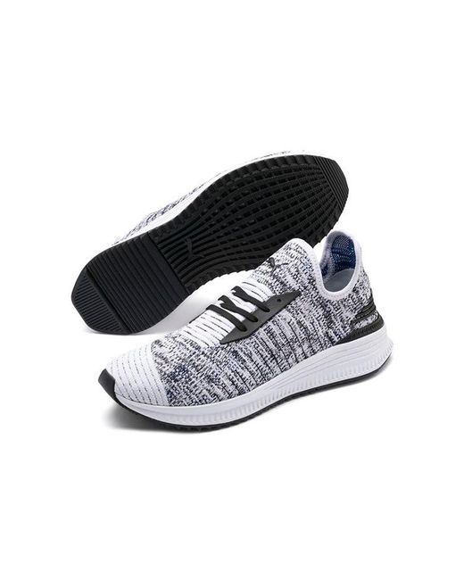 PUMA White Avid Evoknit 'Mosaic' for men