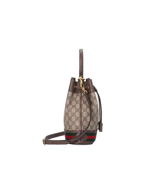 Gucci Brown Small Ophidia Bucket Bag