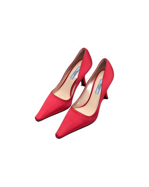 Prada Pink (Wmns) Satin Pumps 'Fiery'