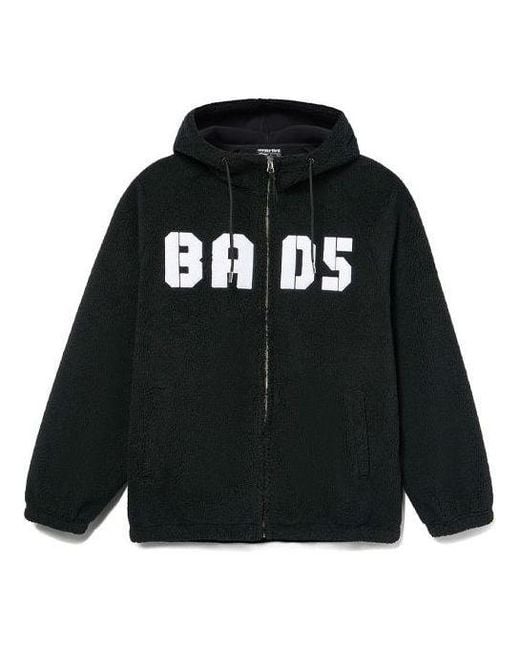 Li-ning Black Badfive Logo Full Zip Hooded Jacket for men
