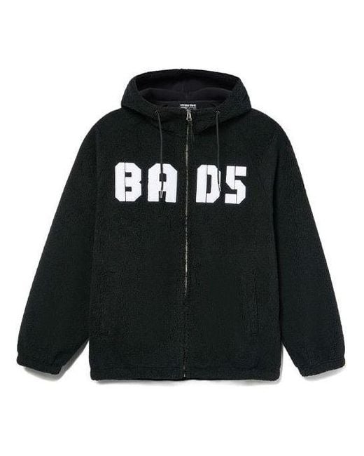 Li-ning Black Badfive Logo Full Zip Hooded Jacket for men