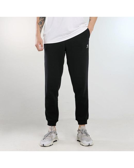 Converse Black Go To Star Chevron Standard-Fit Fleece Sweatpants for men