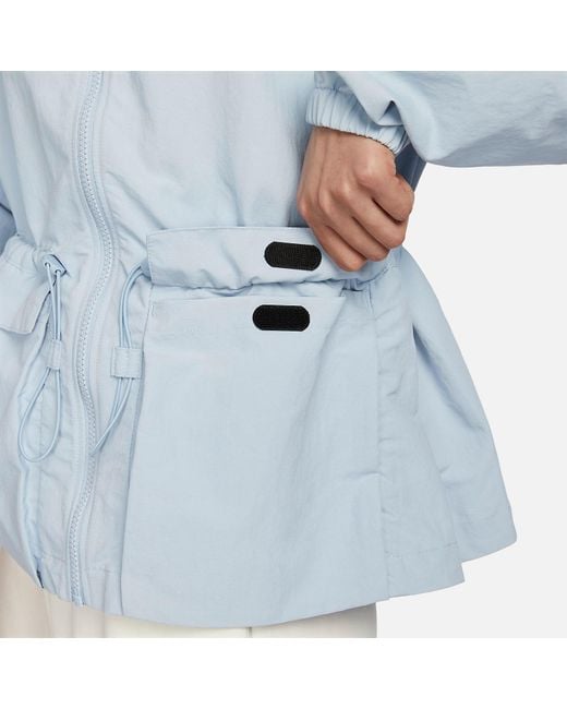 Nike Blue (Wmns) Sportswear Everything Wovens Oversized Hooded Jacket 'Light Armoury'