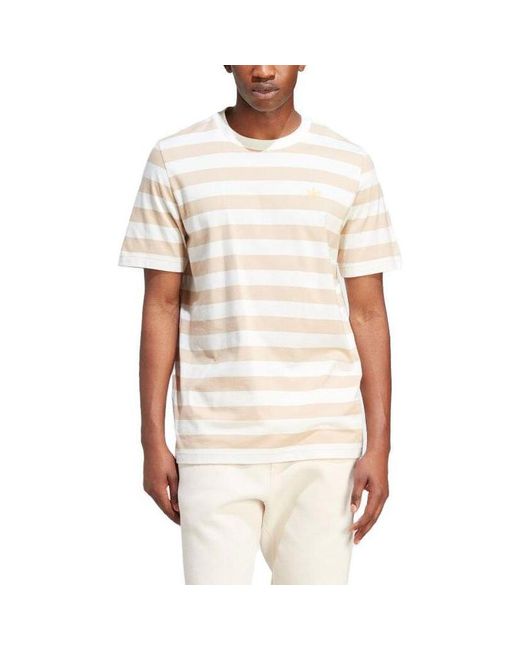 Adidas White Nice Striped Tee for men