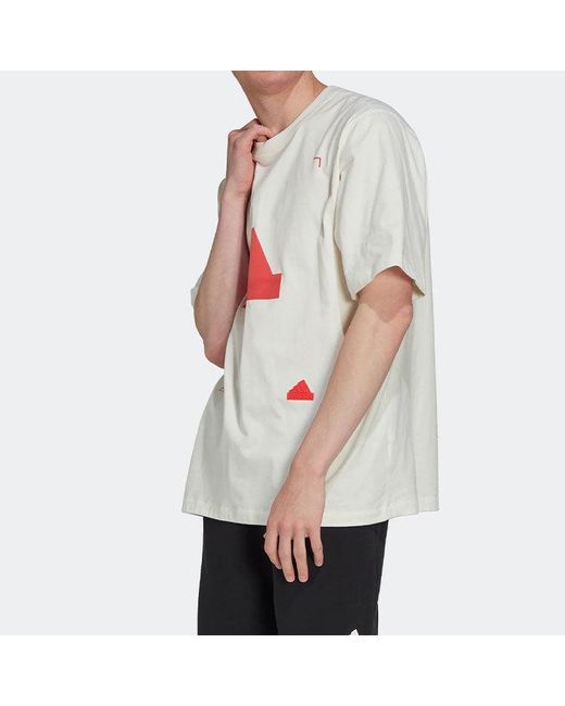 Adidas White Oversized T Shirt for men