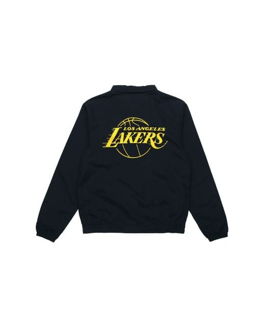 Nike Blue Los Angeles Lakers Nba Lightweight Lapel Zipper Long Sleeves Logo Jacket for men