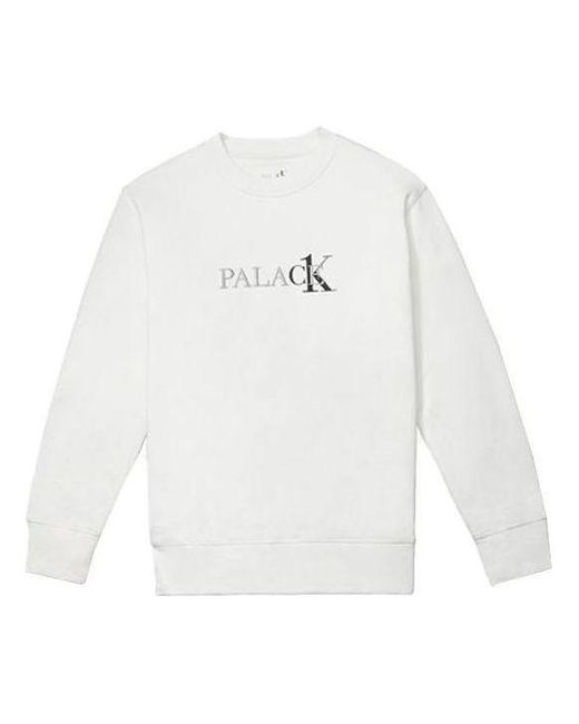 Palace White X Calvin Klein Sweater for men