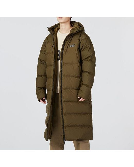 PUMA Green Hooded Down Coat Jacket for men