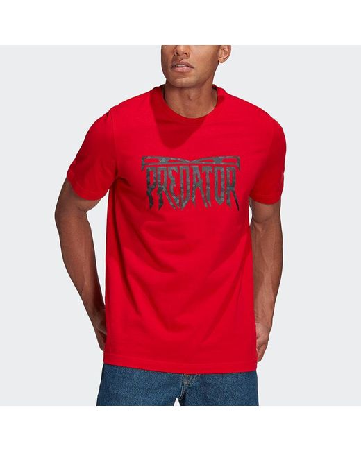 Adidas Predator Logo Soccer/Football Training Athleisure Casual Sports Breathable Short Sleeve for men