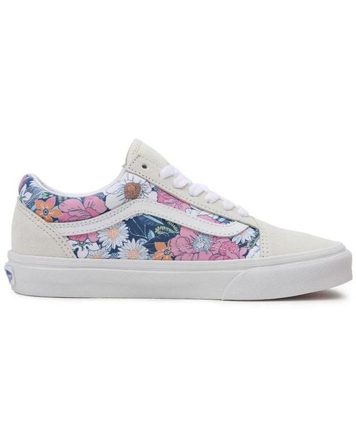 Vans Blue Retro Floral Old Skool for men