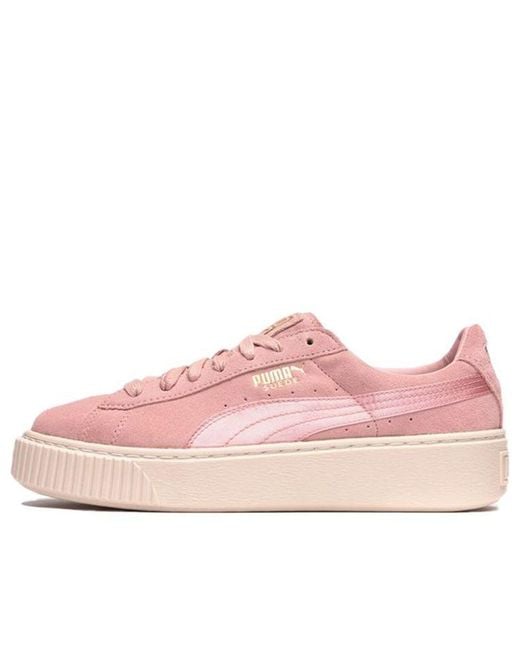 PUMA Pink (Wmns) Suede Platform Satin
