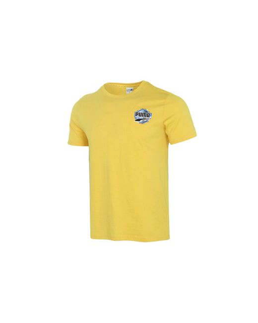 PUMA Yellow Graphic T-Shirt for men