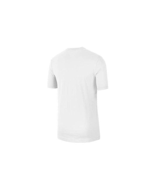 Nike White Sportswear Printing Short Sleeve 'Aqua Photo' for men