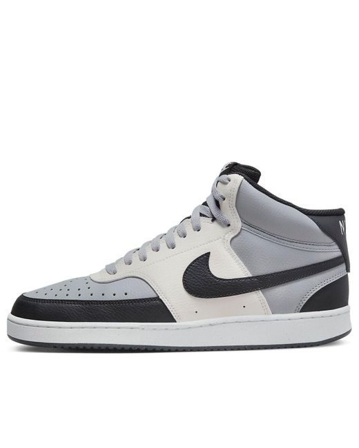 Nike Black Court Vision Mid Next Nature 'Light Smoke Sail' for men