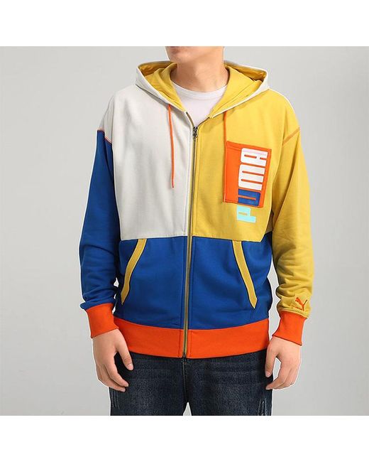 PUMA Orange Full-Zip Hooded Jacket for men