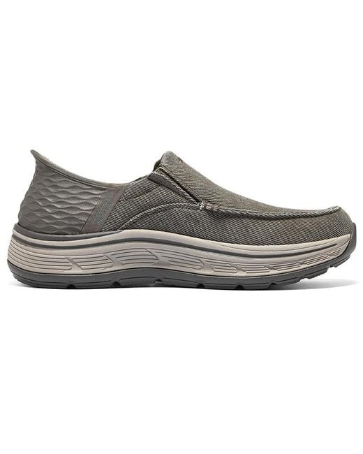 Skechers Gray Remaxed-Fenick Slip-Ins for men