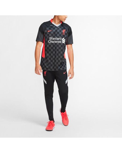 Nike Black Soccer/Football Sports Jersey Sw Fan Edition Liverpool Coal for men