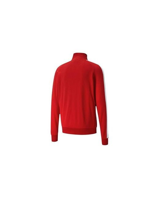 PUMA Red Iconic T7 Track Top Ft Knit Jacket for men
