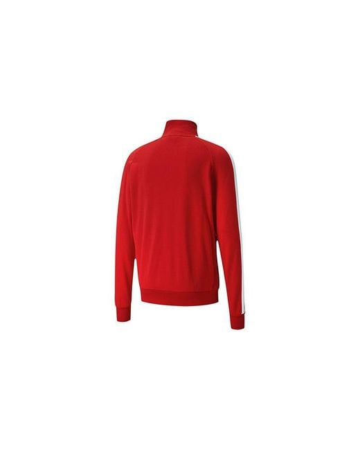 PUMA Red Iconic T7 Track Top Ft Knit Jacket for men