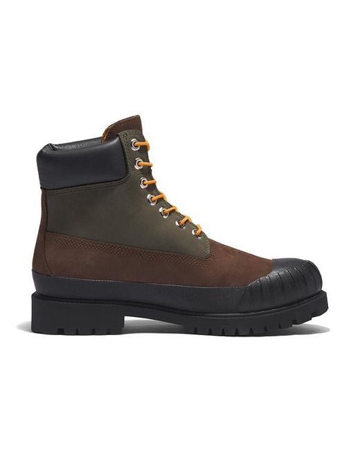 Timberland Black Premium 6 Inch Rubber-Toe Boot 'Dark' for men