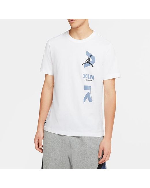 Nike White Legacy Aj13 Short Sleeve Sports for men