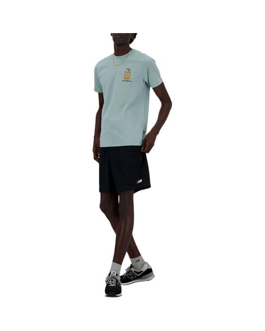 New Balance Blue Sport Essentials Barrel Runner T-Shirt for men