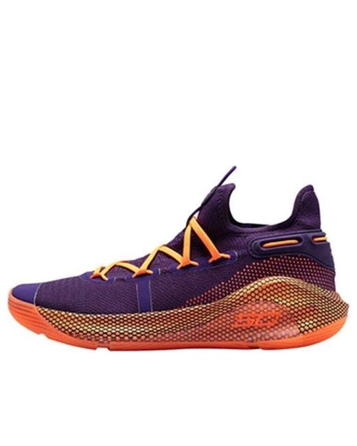 Under Armour Blue Curry 6 'Deep Orchid' for men