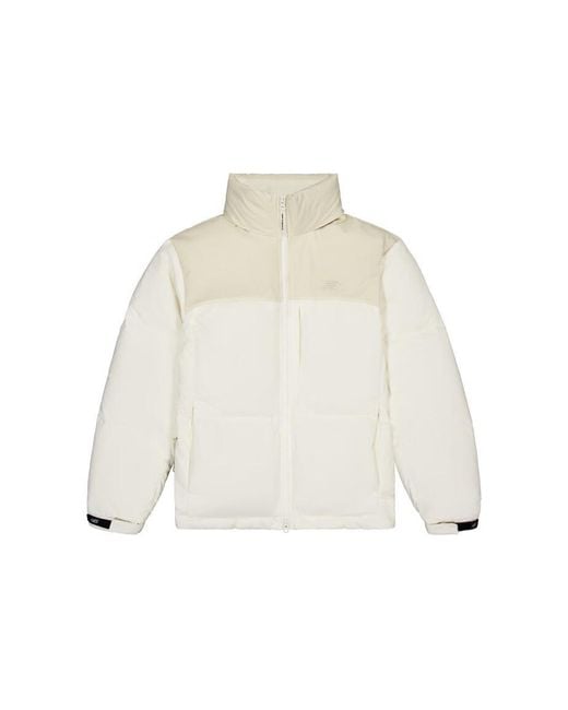 New Balance White Winter Puffer Coat
