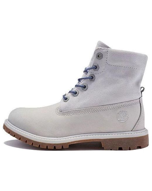 Timberland Gray Roll Top Boots