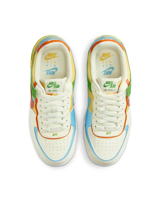 Nike White (Wmns) Air Force 1 Shadow 'Multi Color'