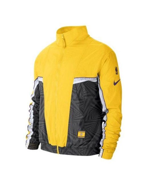 Nike Yellow Lakers City Edition Sports Jacket for men