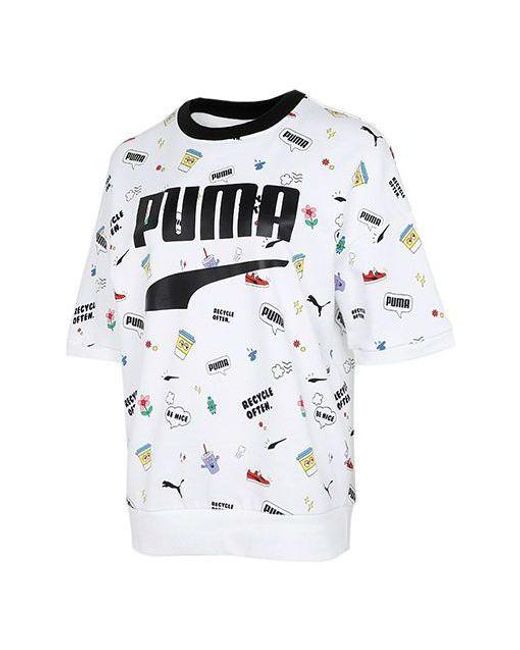 PUMA White Logo Essentials Small Graphic T-shirt for men