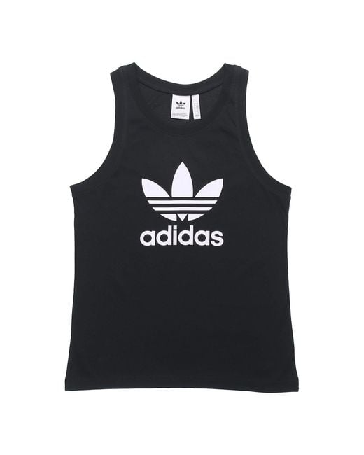 Adidas Black Originals Trefoil Logo Vest for men