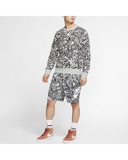 Nike Gray Sb Skateboard Printed Skate Crew for men