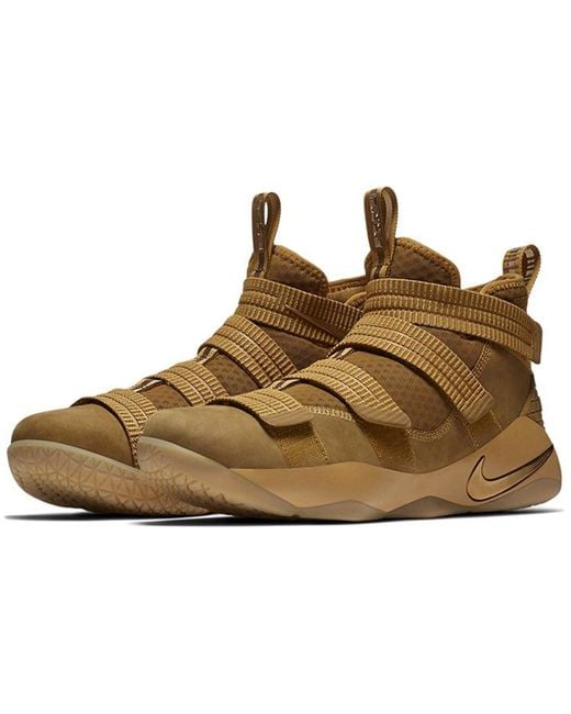 Nike Brown Lebron Soldier 11 Ep 'Wheat Metallic' for men