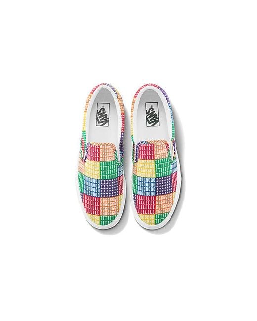 Vans White Classic Slip-On 'Pride' for men