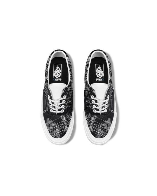 Vans Black C2H4 X Era Skateboarding Shoes Graffiti for men
