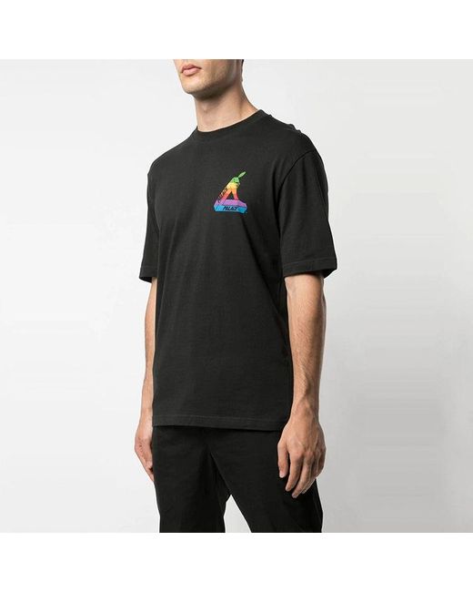Palace Blue Jobsworth T-Shirt Creative Apple Printing Short Sleeve