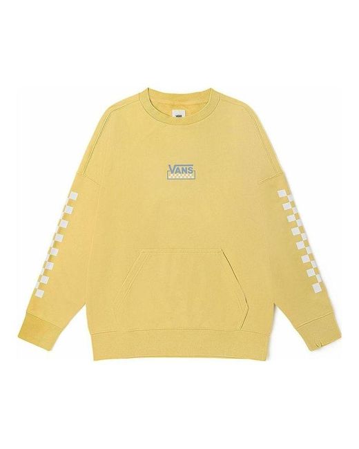 Vans Yellow Logo Printed Crew Sweater for men