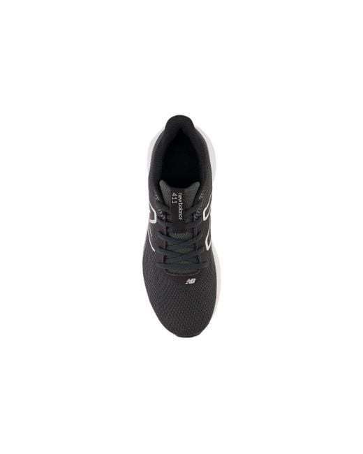 New Balance 's Wide Fit M411lb3 Walking And Running Trainers - Black/white