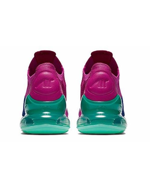 Nike Blue Air Max 270 Flyknit 'Fuchsia Flash' for men