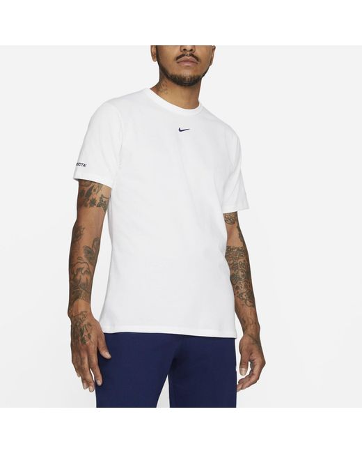 Nike White X Nocta Drake Cardinal Stock Logo T-Shirt for men