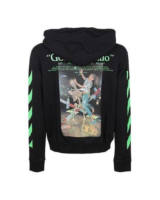 Off-White c/o Virgil Abloh Black Graphic Print Cotton Zipped For for men