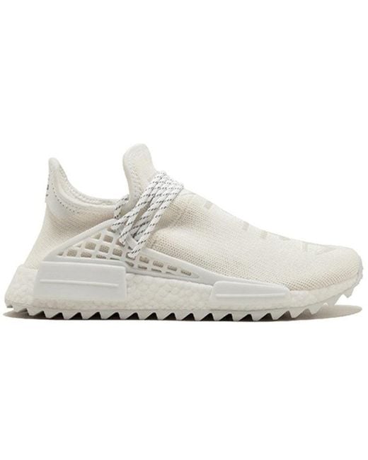 Adidas White X Pharrell Nmd Hu Trail 'Blank Canvas' for men
