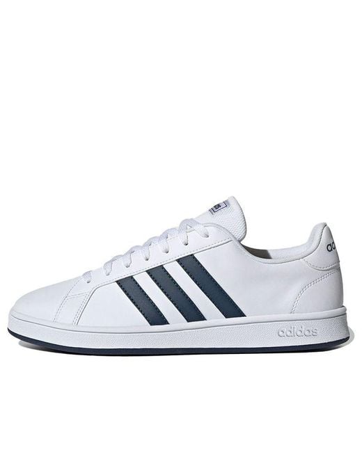 Adidas Blue Grand Court Base Crew' for men